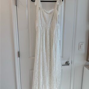 Lulu's Ivory Lace Dress